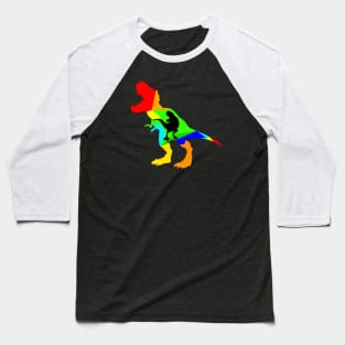 Colorful tyrannosaurus Baseball T-Shirt